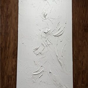 Textured White Canvas Art